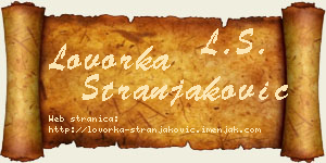 Lovorka Stranjaković vizit kartica